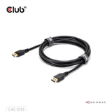 Câble certifié Club 3D DisplayPort 2.1 Vesa DP54 mâle-mâle (noir, 3 mètres, 4K 240 Hz, 8K 120 Hz, 54 Gbps)