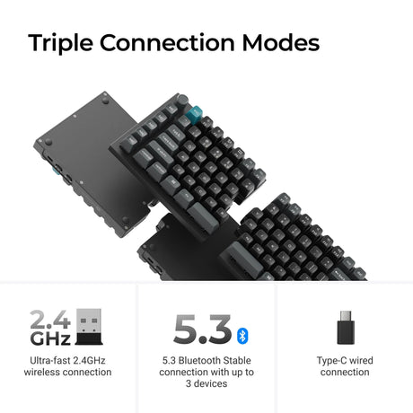 Keychron q11 ultra 8k wireless custom mechanical keyboard (zwart, us lay-out (qwerty), silk pom red, 100%, rgb leds, ksa double-shot pbt, hot swap, 2.4ghz | bluetooth 5.2 | usb-c)
