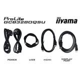 Moniteur de jeu incurvé Iiyama G-Master Red Eagle GCB3280QSU-B2 31,5 (noir, 2x HDMI, port d'affichage, 2x USB-A, USB-B, 180 Hz)