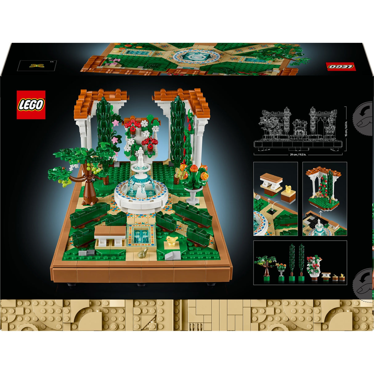 Lego icônes 10359 jardin avec fontaine