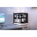 Boîtier tour midi Hyte y60 (blanc noir | 3x USB-A | verre trempé)