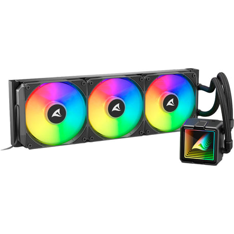 Refroidissement par eau Sharkoon s100 argb (noir, connecteur de ventilateur PWM à 4 broches)