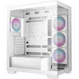 Boîtier tour midi Deepcool CG580 4f (blanc | 2x USB-A | 1x USB-C | RVB | verre trempé)