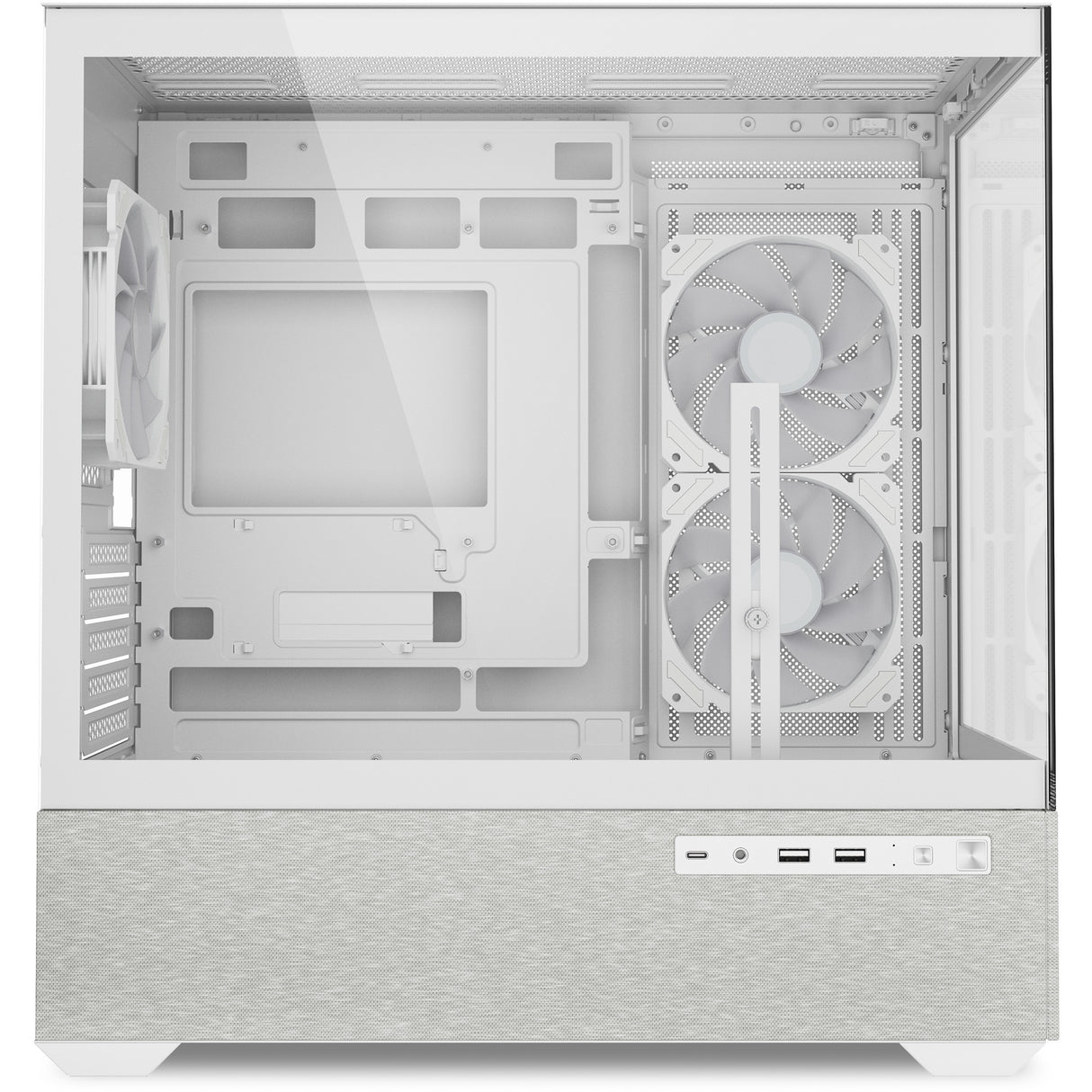 Boîtier mini tour Sharkoon mk7 argb (blanc | 2x USB-A | 1x USB-C | RVB | verre trempé)