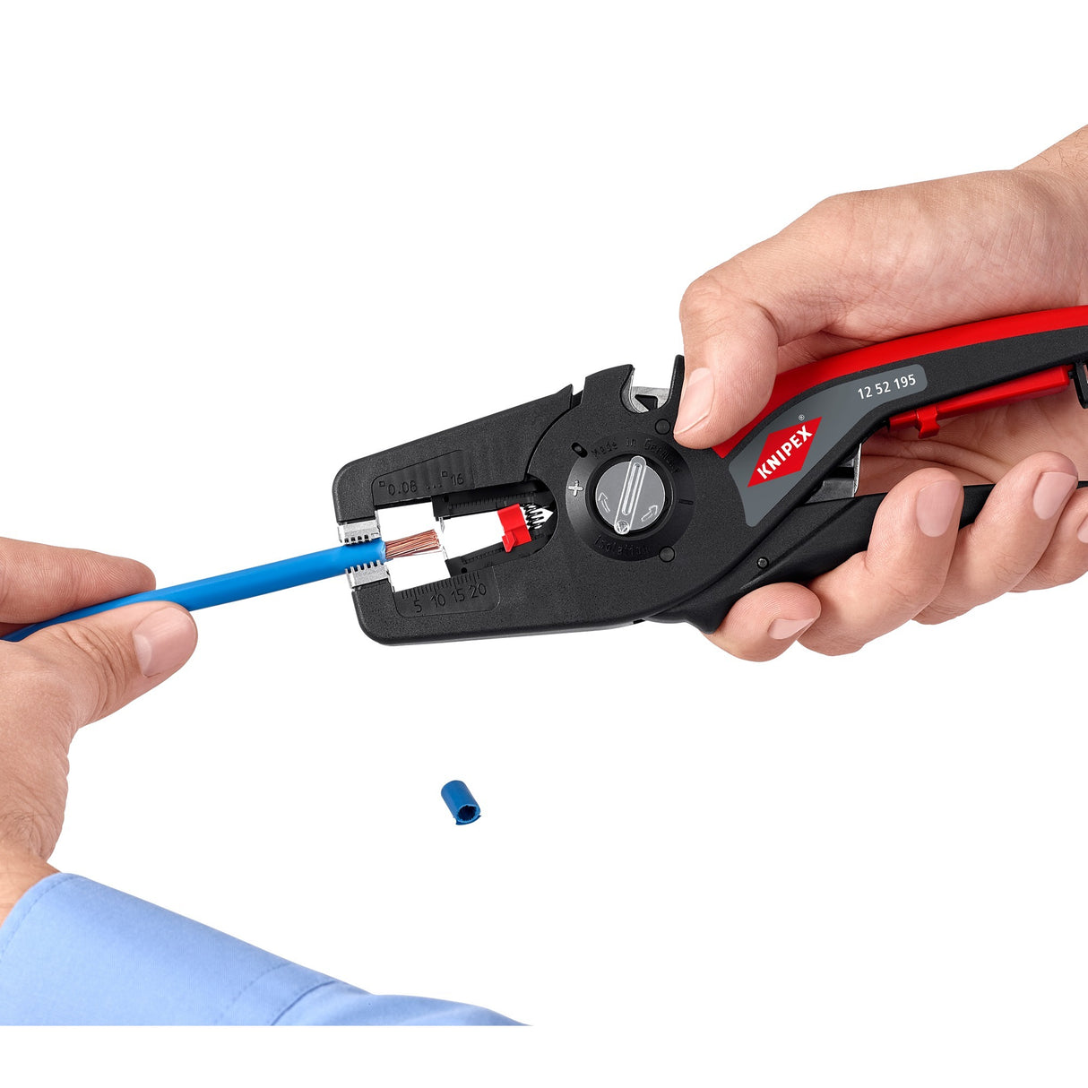 Pince à dénuder automatique Knipex | longueur 195 mm | 0,08-16 (AWG 28-5) mm² | 1 pièce - 12 52 195 - 12 52 195