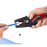 Pince à dénuder automatique Knipex | longueur 195 mm | 0,08-16 (AWG 28-5) mm² | 1 pièce - 12 52 195 - 12 52 195