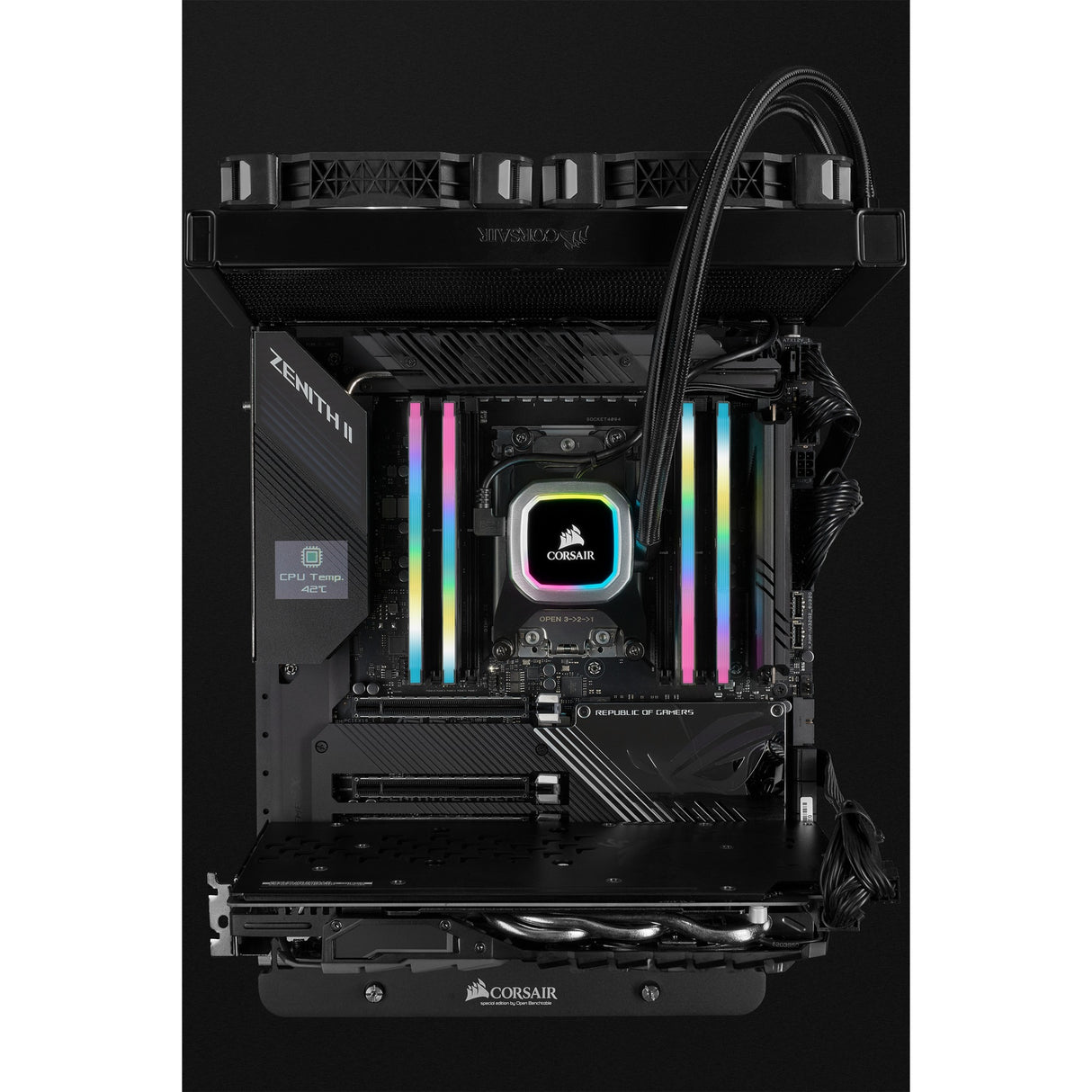 Corsair Vengeance RGB Pro SL 16 Go DDR4-3200 (2x 8 Go) RAM (noir, cmh16gx4m2e3200c16, xmp 2.0)