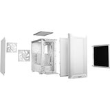 Soyez silencieux! boîtier tour midi pure base 501 airflow (blanc | 2x USB-A | 1x USB-C)