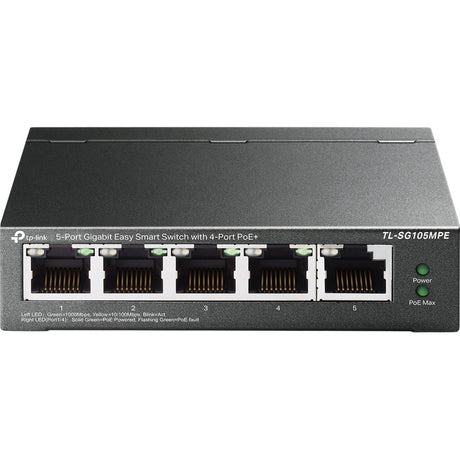 Tp-Link TL-SG105MPE Switch intelligent Gigabit Easy 5 ports avec 4 ports PoE+ (120 W PoE avec 30 W par port)