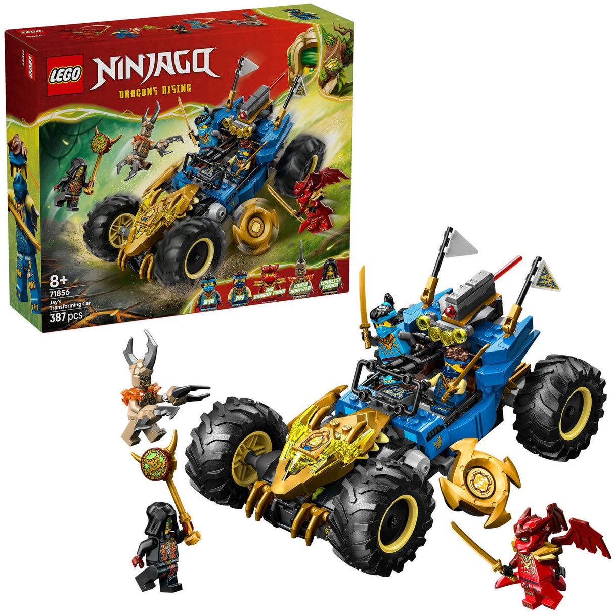 Lego Ninjago - jouet de construction de voiture transformable de Jay (71856)