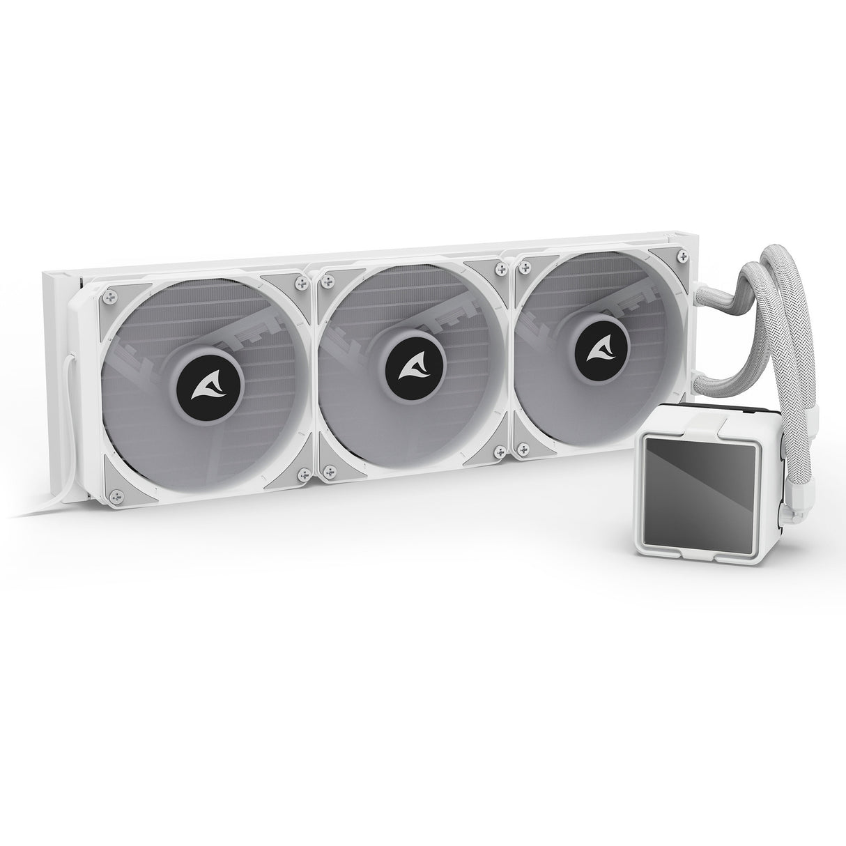 Refroidissement par eau Sharkoon s100 argb (blanc, connecteur de ventilateur PWM à 4 broches)