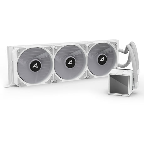 Refroidissement par eau Sharkoon s100 argb (blanc, connecteur de ventilateur PWM à 4 broches)