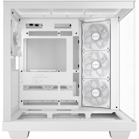 Soyez silencieux! base lumineuse 500 lx boîtier tour midi (blanc | 2x USB-A | 1x USB-C | RGB | fenêtre)