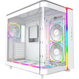 Boîtier tour midi Montech king 95 pro (blanc | 2x USB-A | 1x USB-C | RVB | verre trempé)