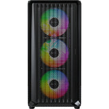 Boîtier tour midi Montech x5m (noir | 2x USB-A | 1x USB-C | RGB | verre trempé)