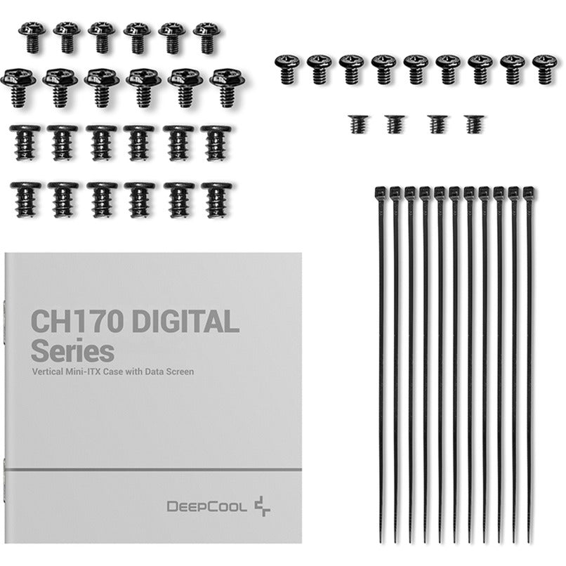 Boîtier mini-tour numérique Deepcool ch170 (noir | 2x USB-A | 1x USB-C)