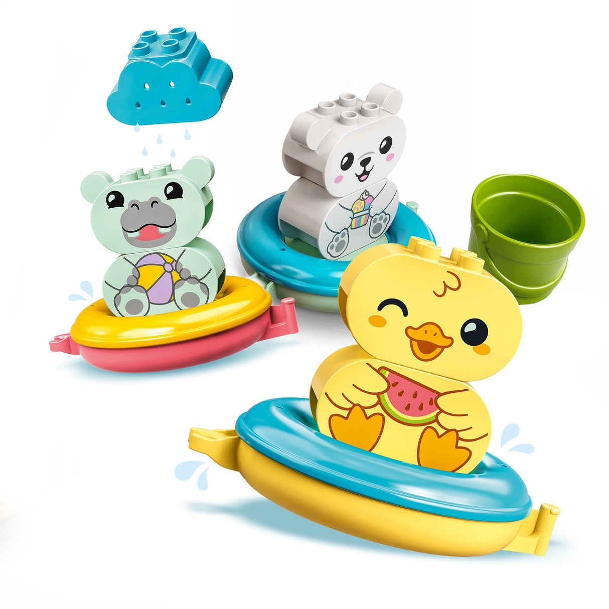 Lego Duplo - Les plaisirs du bain : jouet de construction de train d'animaux flottants (10965)