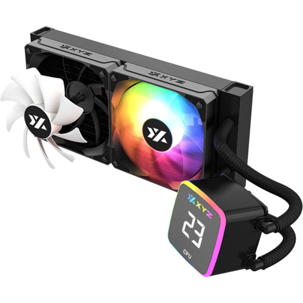Xyz pc gear aquapulse aio 240 refroidissement par eau (noir, argb, pwm)