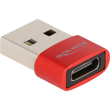 Delock Adaptateur USB 2.0 USB-A mâle > USB-C femelle (rouge)
