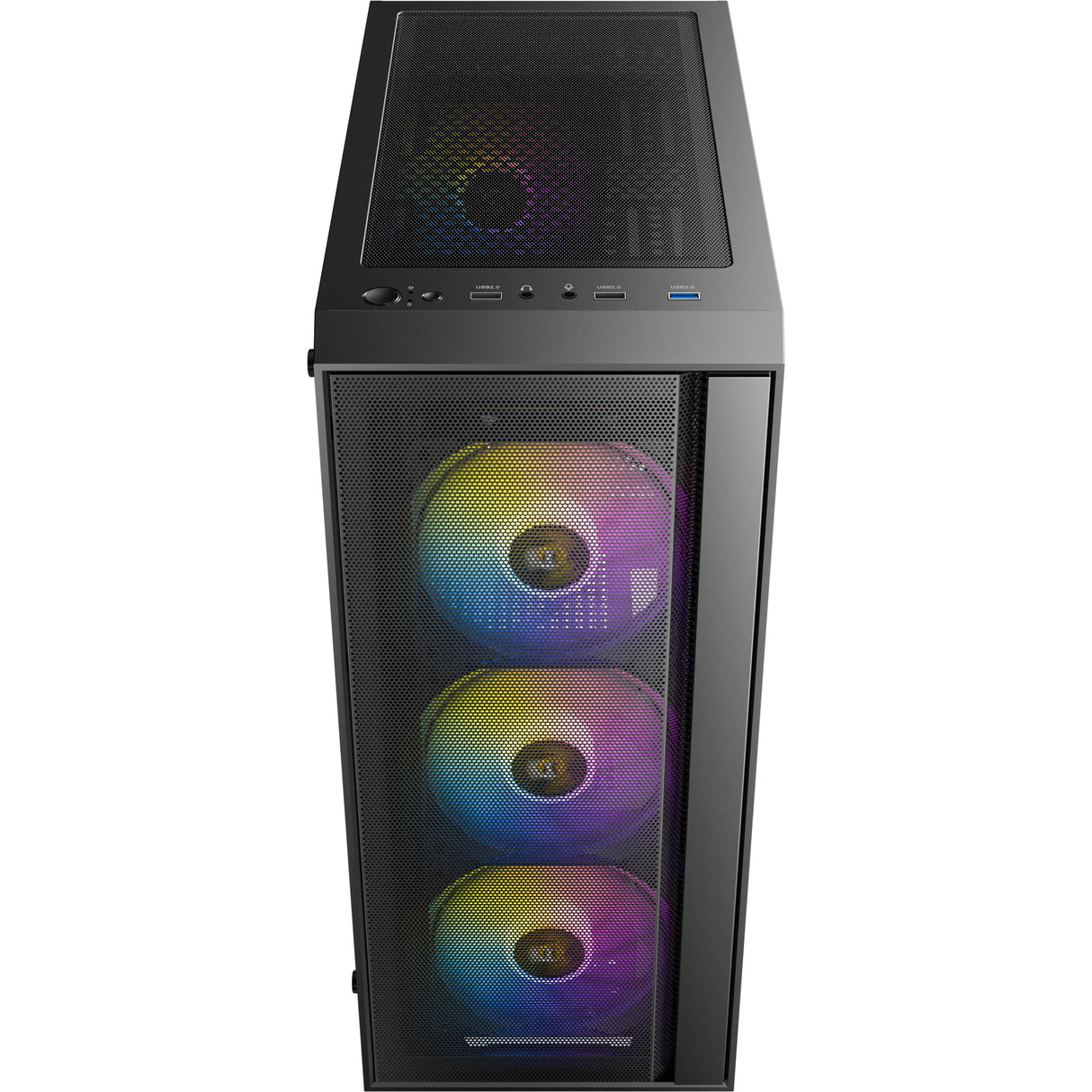 Boîtier tour midi Antec ax65 argb (noir | 3x usb-a | verre trempé)