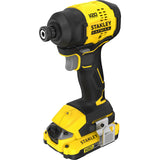 Tournevis à percussion Stanley fatmax v20 18v (noir jaune, batterie et chargeur inclus, avec étui)