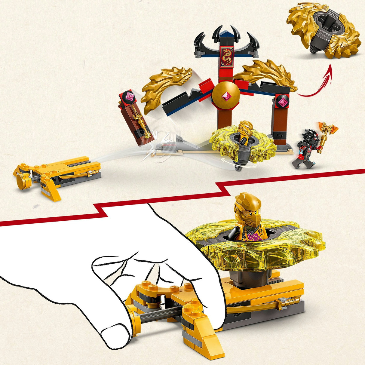 Lego Ninjago 71826 Pack de combat du dragon spinjitzu