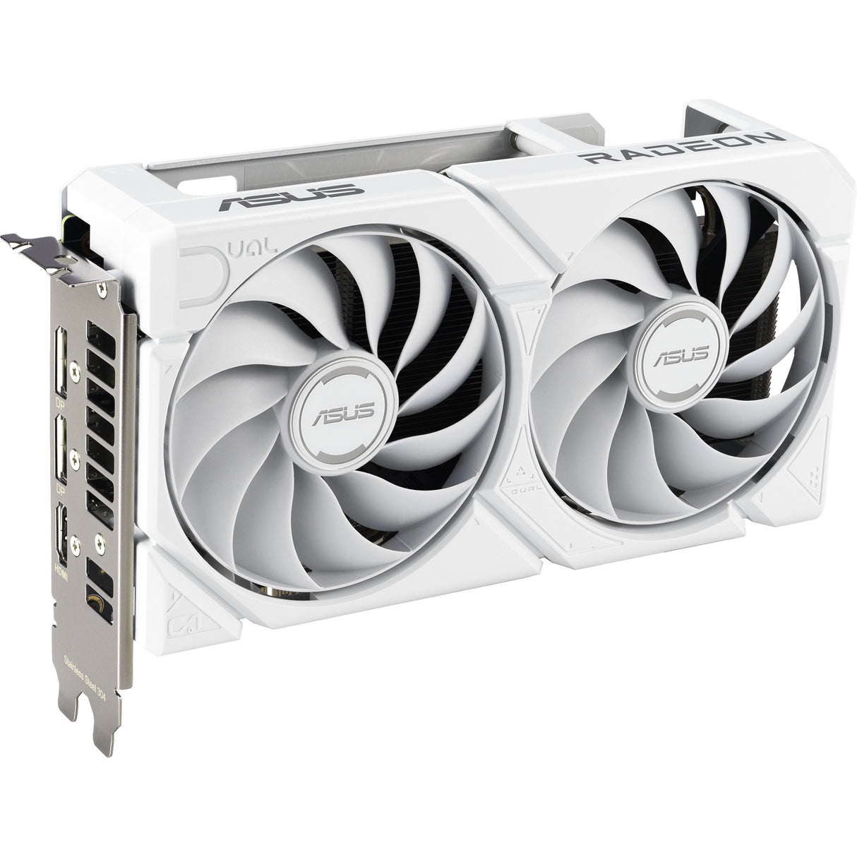 Carte graphique Asus Radeon RX 9060 XT Dual White Edition 16 Go (blanc, RDNA4, GDDR6, 2x Display Port, 1x HDMI 2.1)