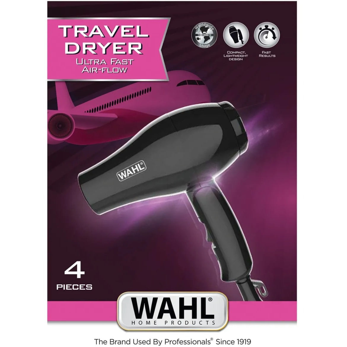 Wahl home products sèche-cheveux de voyage sèche-cheveux (noir)