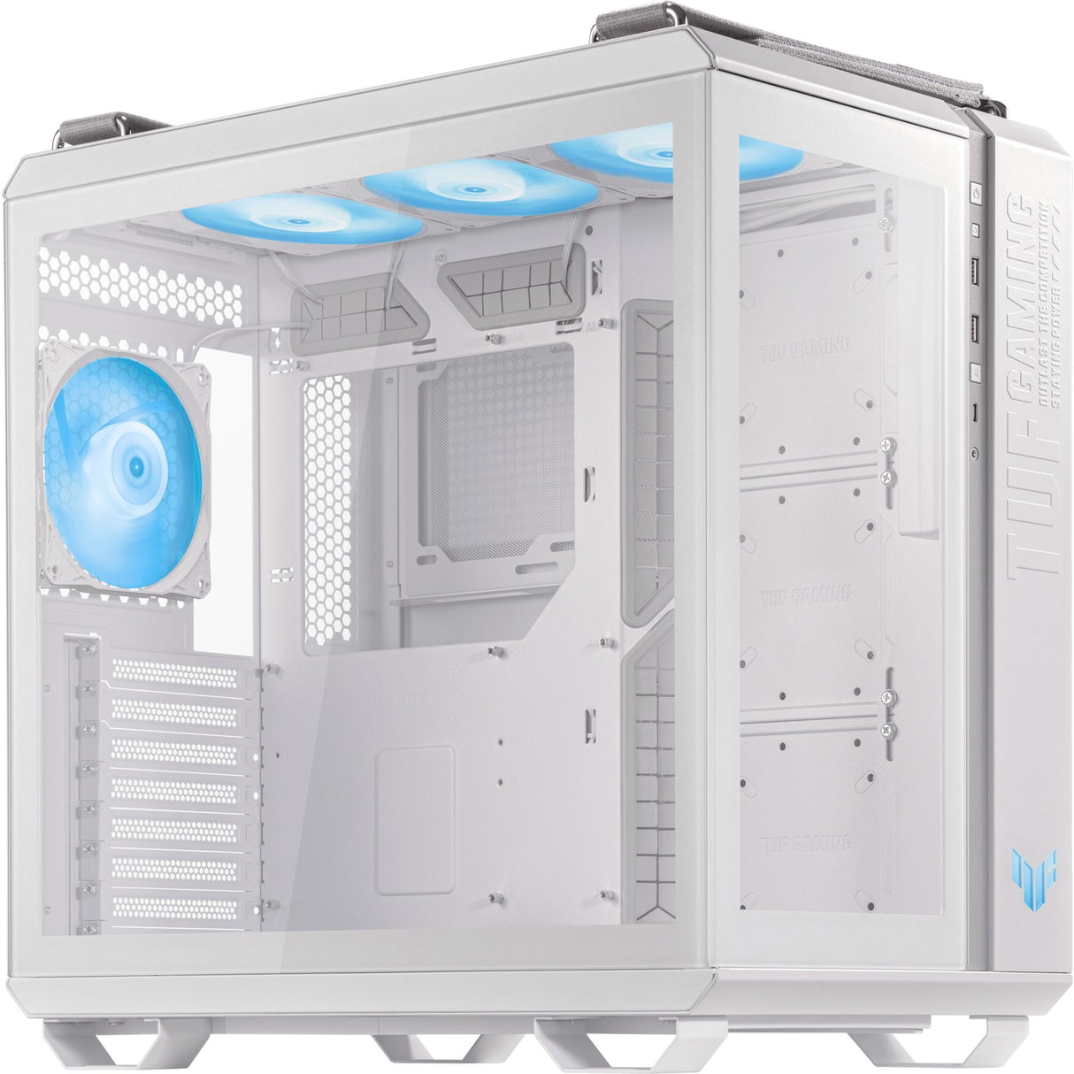 Boîtier tour midi Asus tuf gaming gt502 plus (blanc | 2x USB-A | 1x USB-C | verre trempé)