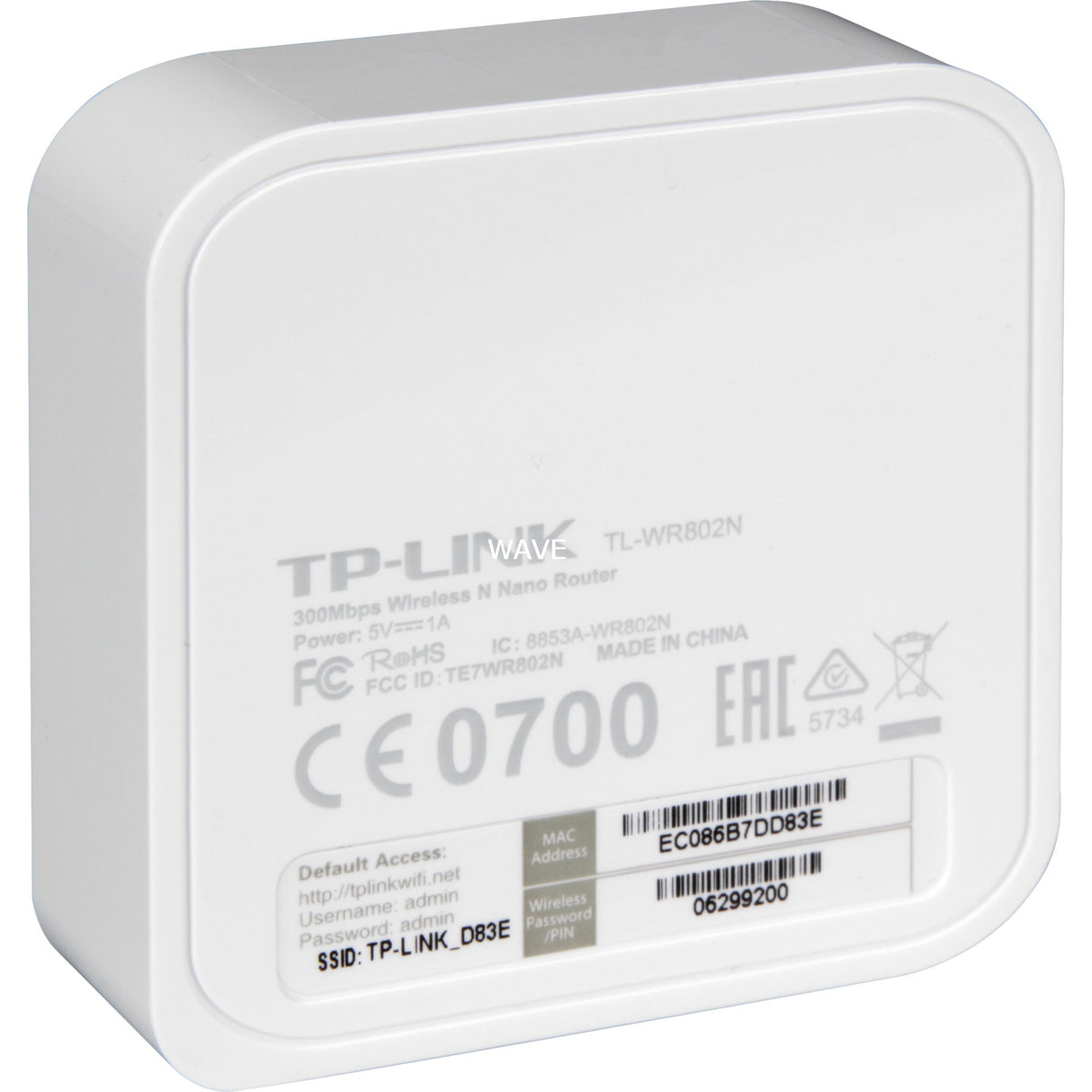 TP-LINK TL-WR802N Wireless N Nano Router 300Mbps