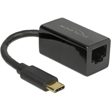 Delock superspeed USB-C (USB 3.1 gen 1) mâle > adaptateur compact Gigabit LAN 10 100 1 000 Mbps (noir, 0,135 mètres)