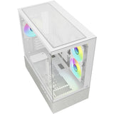 Boîtier mini tour Sharkoon mk7 argb (blanc | 2x USB-A | 1x USB-C | RVB | verre trempé)