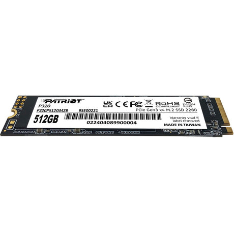 SSD Patriot p320 512 Go (PCIe 3.0 x4, NVME 1.3, M.2 2280)