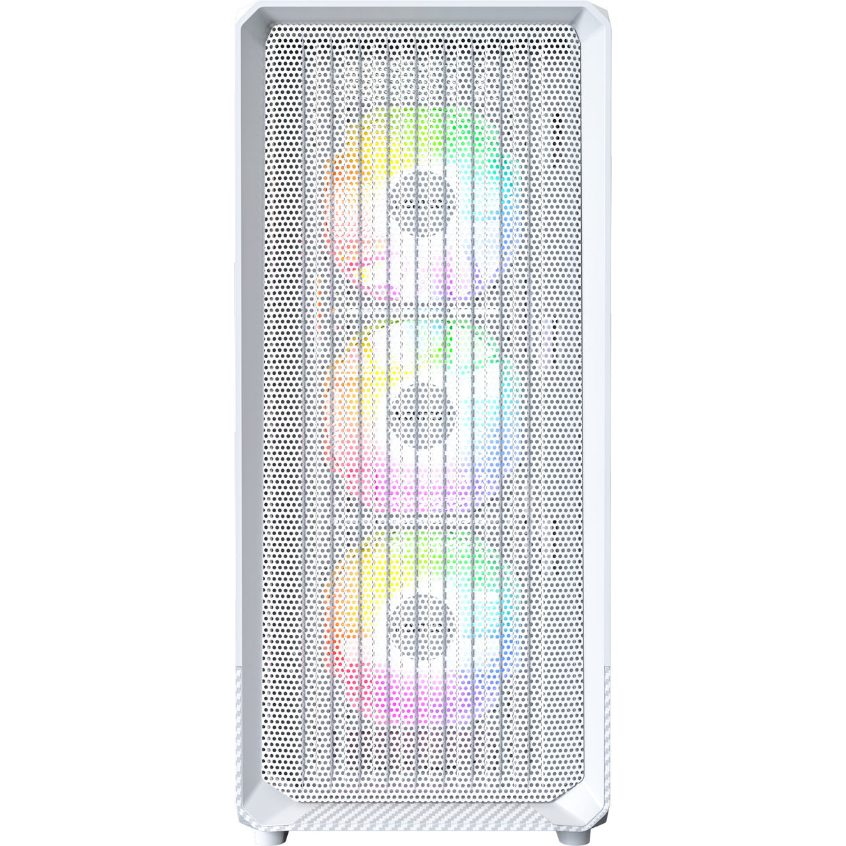 Boîtier tour midi Montech x5 (blanc | 2x USB-A | 1x USB-C | verre trempé)