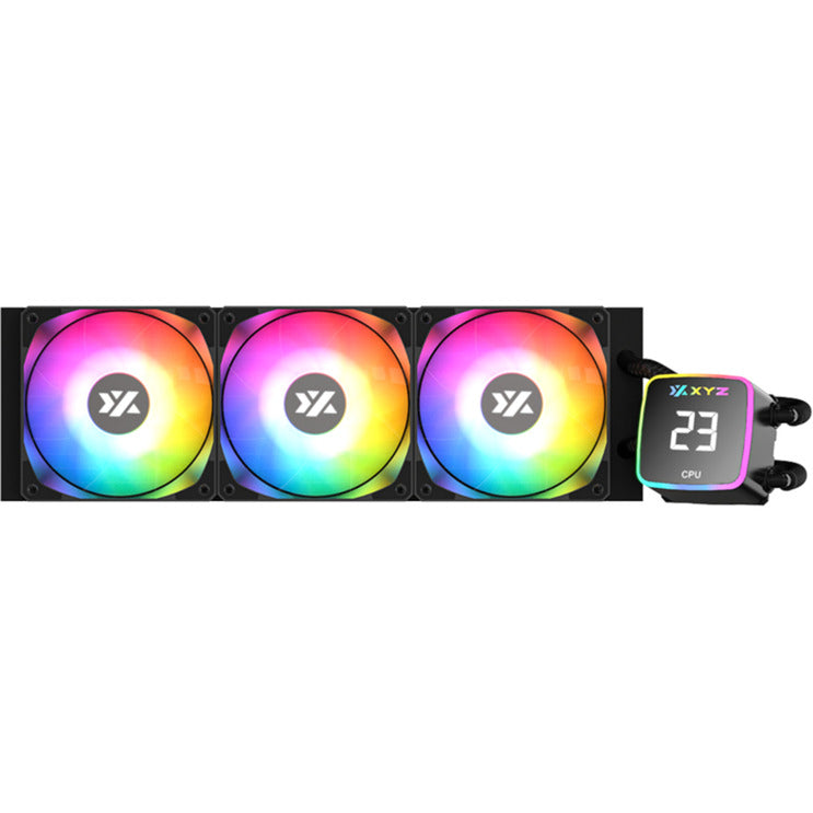 Xyz pc gear aquapulse aio 360 refroidissement par eau (noir, argb, pwm)
