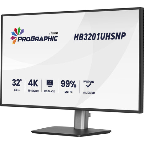 Moniteur Iiyama prographic hb3201uhsnp-b1 31,5 4k uhd (noir (mat), hdmi, displayport, usb-c, audio)