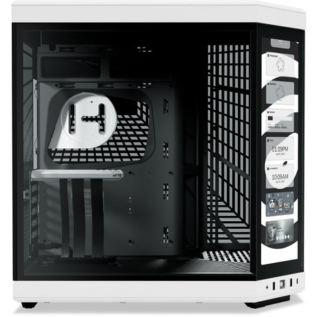 Boîtier tour midi Hyte y70 touch infinite (blanc noir | 2x USB-A | 1x USB-C | verre trempé)