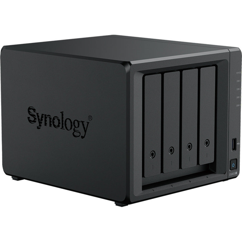 Synology diskstation ds925+ nas (noir, 2x LAN 2,5 Go, 2x USB 3.2 gen 1)