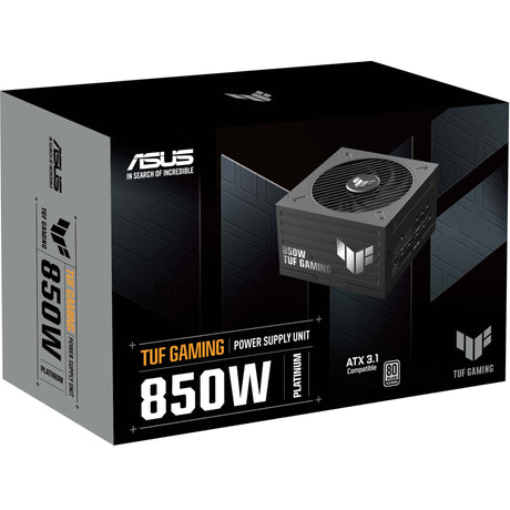 Asus tuf gaming platinum modulaire 850 watt voeding (zwart, 1x 12v-2x6, 3x pcie)