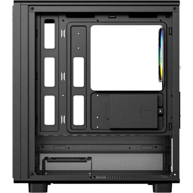 Boîtier tour midi Xyz pc gear atom (noir | 2x USB-A | 1x USB-C | verre trempé)