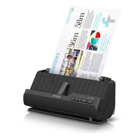 Scanner de documents a4 compact Epson es-c320w avec connectivité Wi-Fi et u-path (noir, a4, a5, a6, b5)
