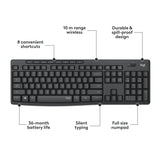 Logitech mk295 ensemble clavier et souris sans fil silencieux (noir, disposition internationale américaine (qwerty), 100 %)