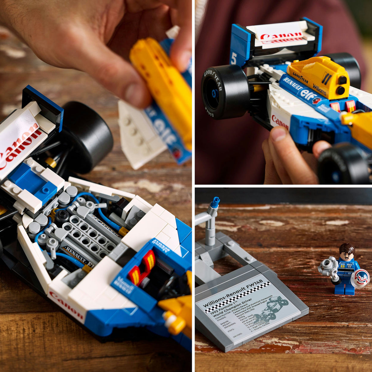 Icônes Lego 10353 Williams Racing FW14B et Nigel Mansell