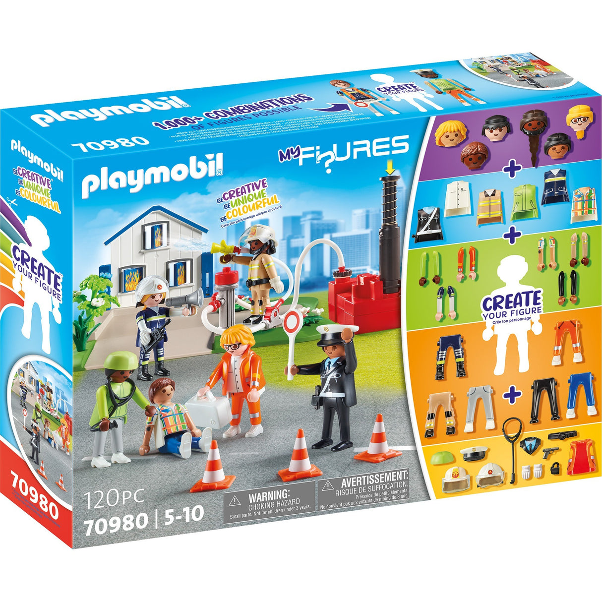 Figurines Playmobil - mes figurines : jouets de construction mission de sauvetage (70980)
