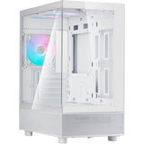 Boîtier mini tour Silverstone lucid 04 (blanc | 2x USB-A | 1x USB-C | RVB | verre trempé)