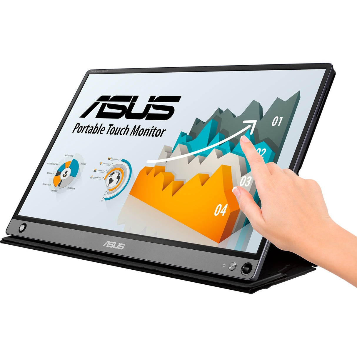 Moniteur à écran tactile Asus Zenscreen MB16AMTR 15,6 (noir, mini-HDMI, 2x USB-C)