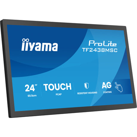 Iiyama prolite tf2438msc-b2 23.8 monitor (zwart, 120 hz, hdmi, displayport, audio, usb, touch)