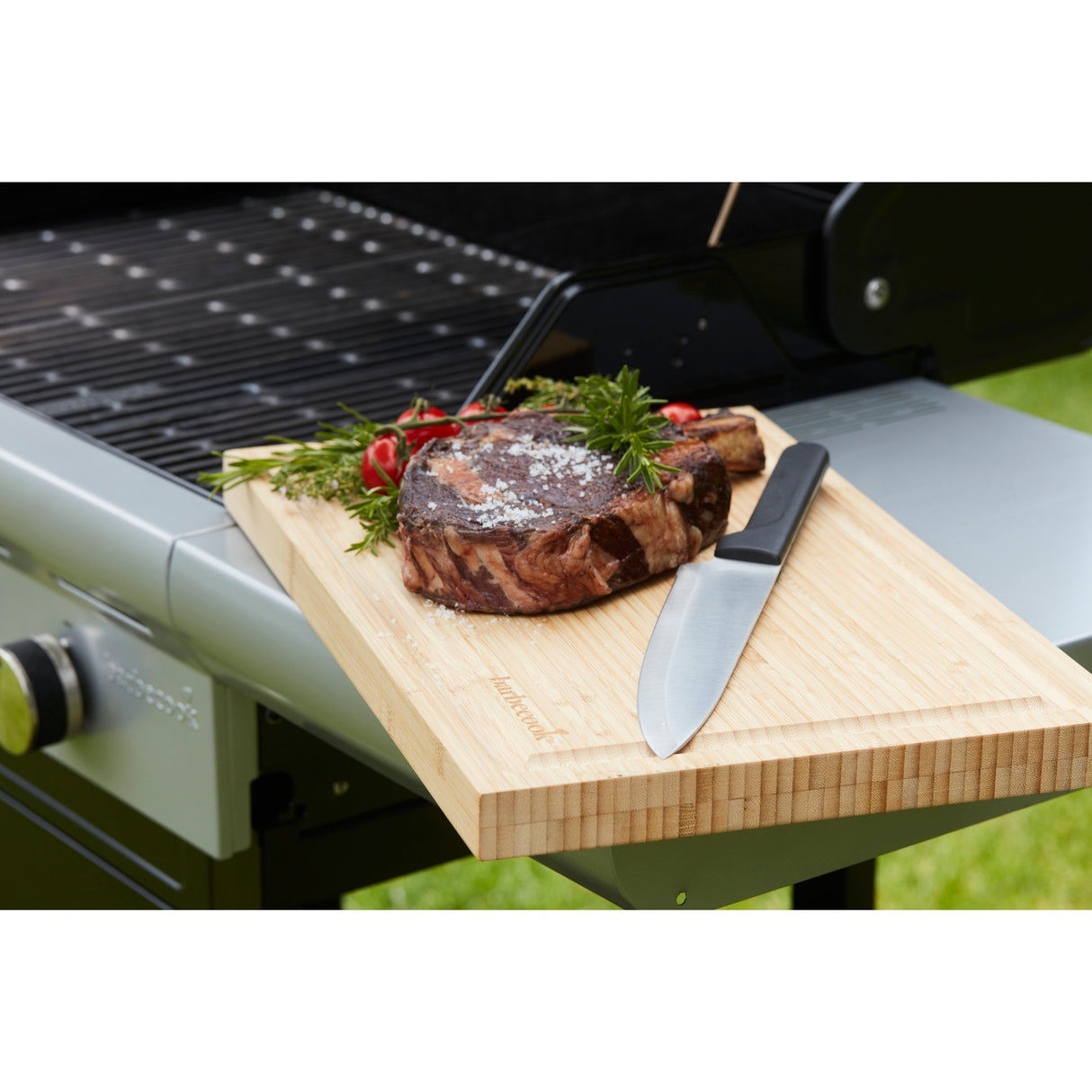 Planche à découper en bambou Barbecook avec canal à jus