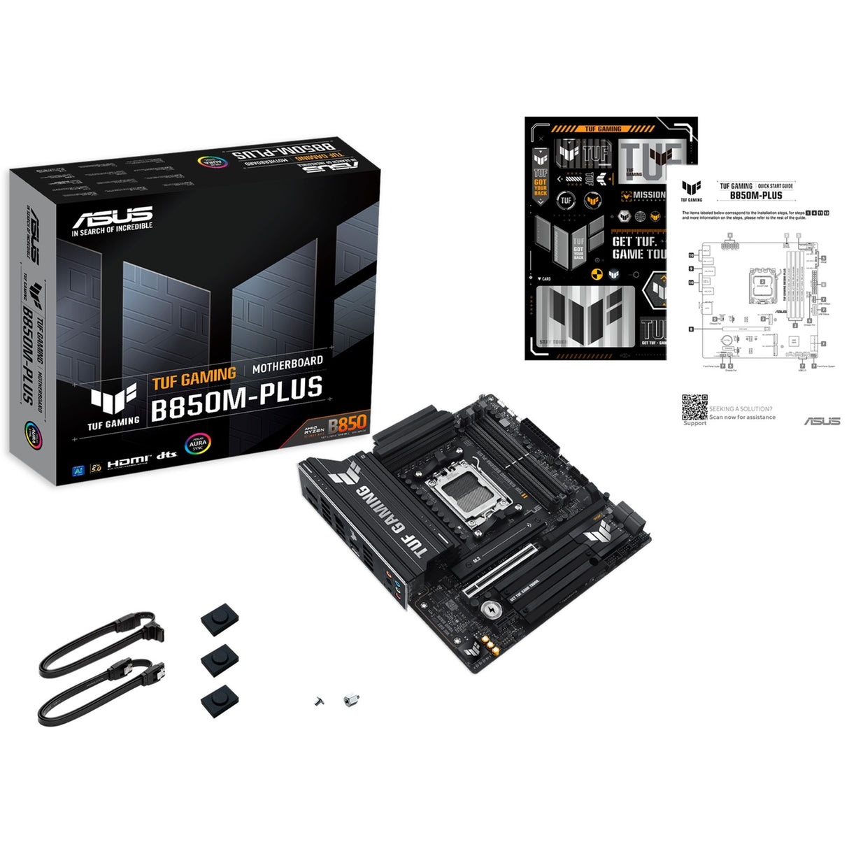 Carte mère Asus tuf gaming b850m-plus socket am5 (2,5 gbe-lan, son, µatx)