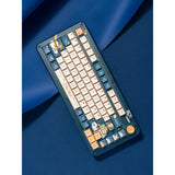Clavier mécanique sans fil Iqunix zx75 sky meet (bleu, disposition américaine (qwerty), iquunix Silent Rose, 75 %, LED RVB, remplaçable à chaud, pbt double prise, 2,4 GHz | Bluetooth 5.1 | USB-C)